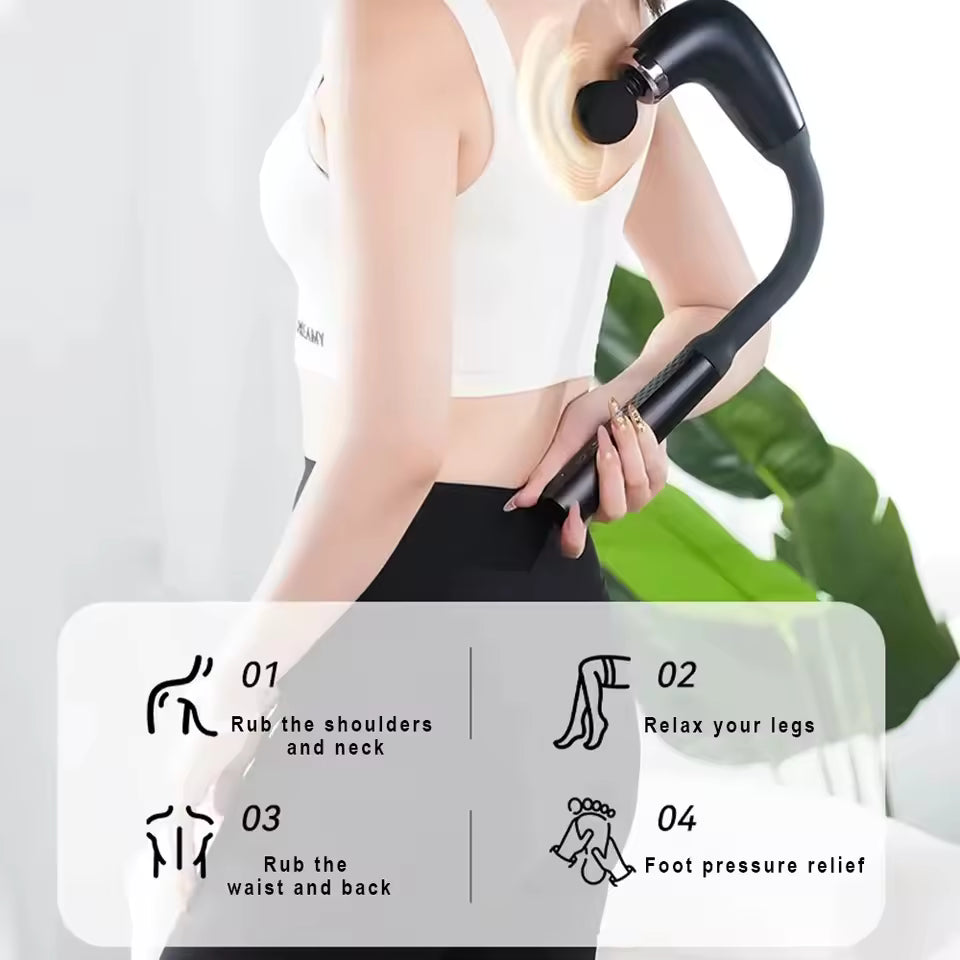 InzysJointRelief – Smart Handheld Massage Gun, Rechargeable Electric Massager with Deep Tissue Hammer for Back & Body Pain Relief