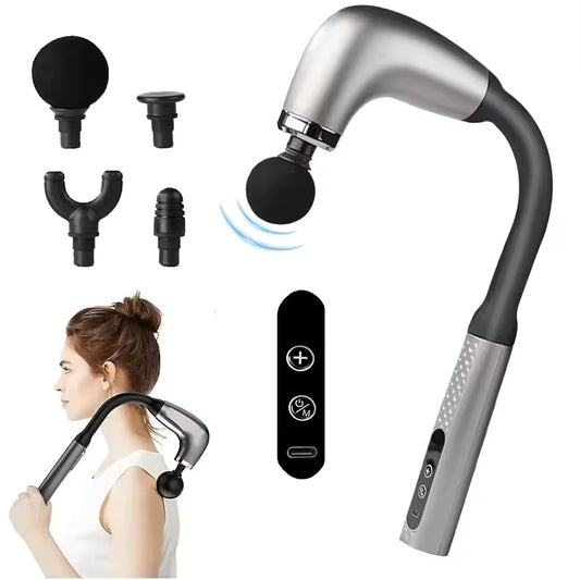 InzysJointRelief – Smart Handheld Massage Gun, Rechargeable Electric Massager with Deep Tissue Hammer for Back & Body Pain Relief