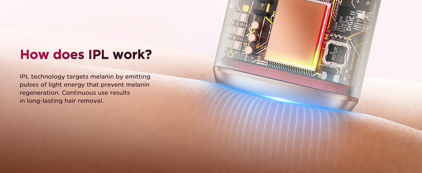 InzysLaserIPL - Compact IPL Hair Removal Laser with Ice Cooling 6.0