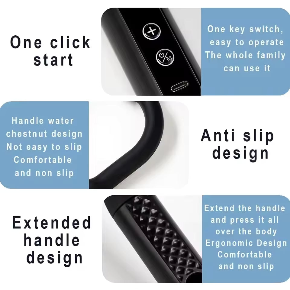 InzysJointRelief – Smart Handheld Massage Gun, Rechargeable Electric Massager with Deep Tissue Hammer for Back & Body Pain Relief