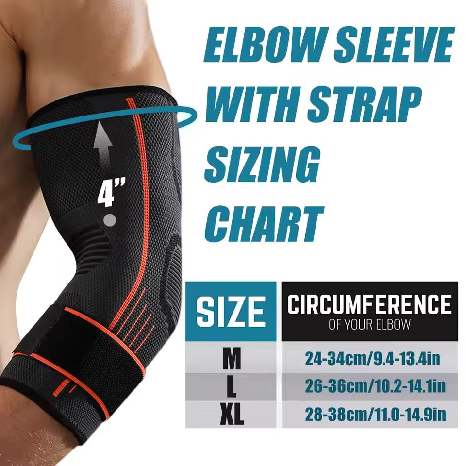 Elbow Compression Sleeve Support Brace Arm Warmers Arthritis Pain Relief Sport Bandage