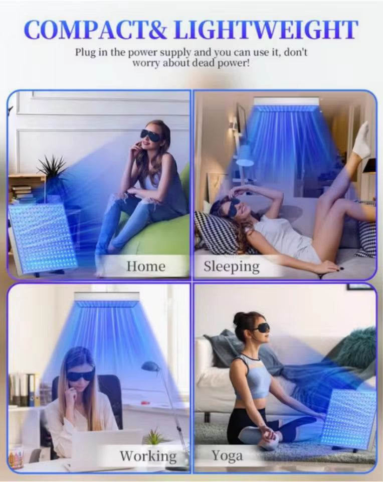 InzysJointRelief - 45W UV Tanning Panel – 225 LED Home Solarium Panel for Face & Body Bronze Glow