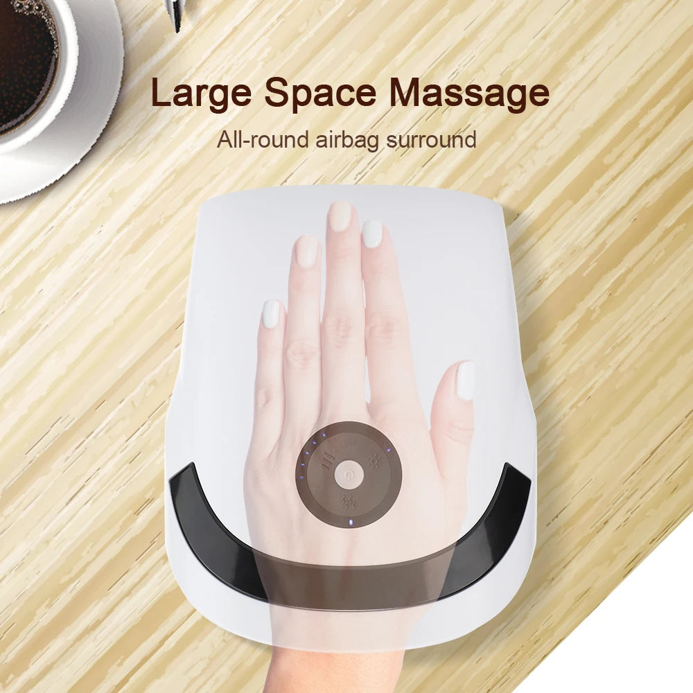 InzysJointRelief – Electric Heated Compression Hand Massager Device for Finger, Wrist & Palm Relief, Smart Acupressure Therapy for Pain, Stress & Circulation