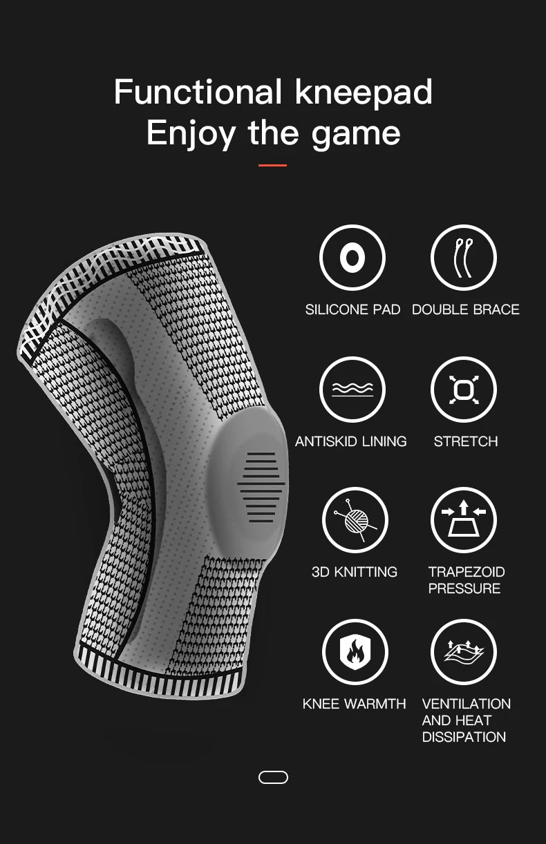 InzysJointRelief - Knee Compression Sleeve - Knee Brace Support with Patella Gel Pad