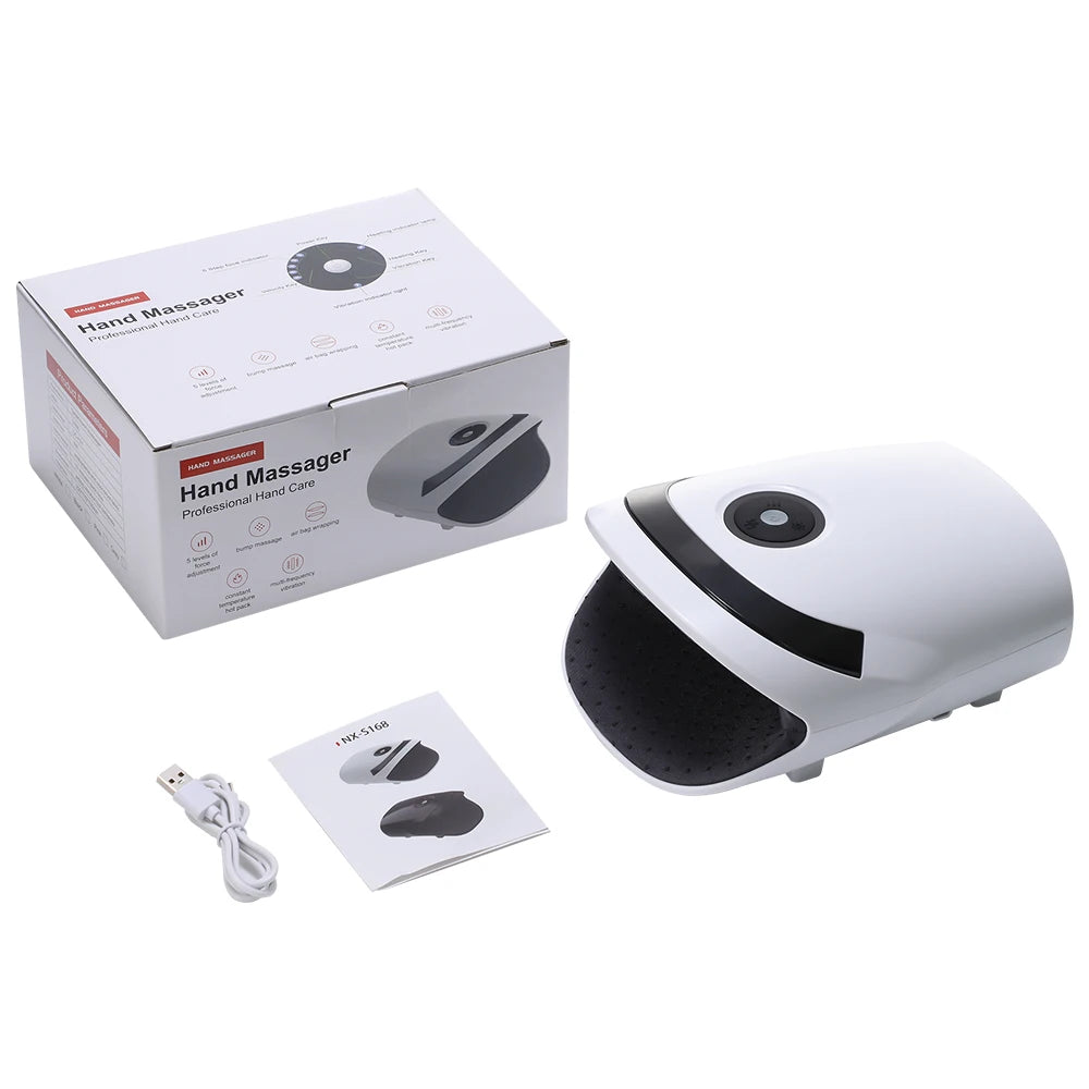 InzysJointRelief – Electric Heated Compression Hand Massager Device for Finger, Wrist & Palm Relief, Smart Acupressure Therapy for Pain, Stress & Circulation