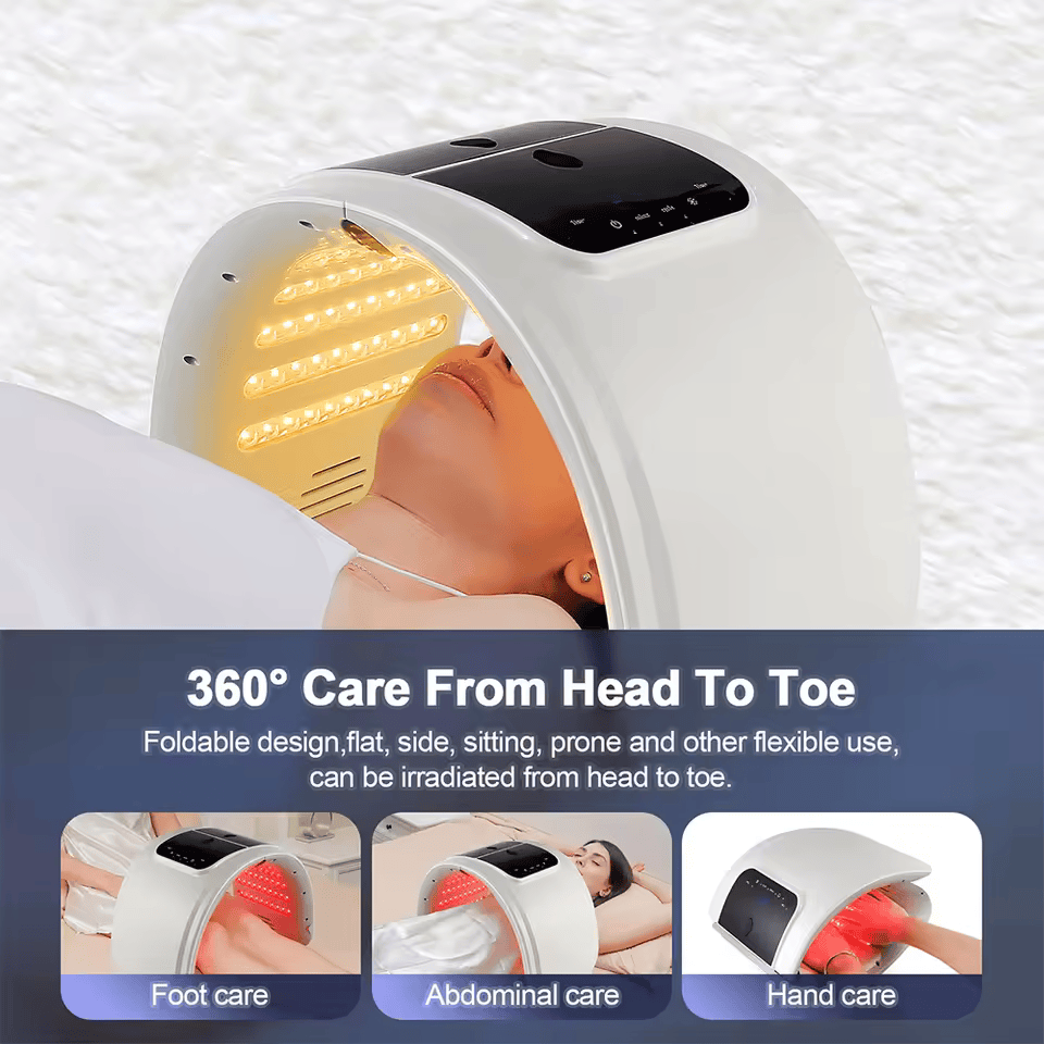 InzysJointRelief - 7 - Color LED Face Mask Light Therapy for Skin Rejuvenation - InzysJointRelief
