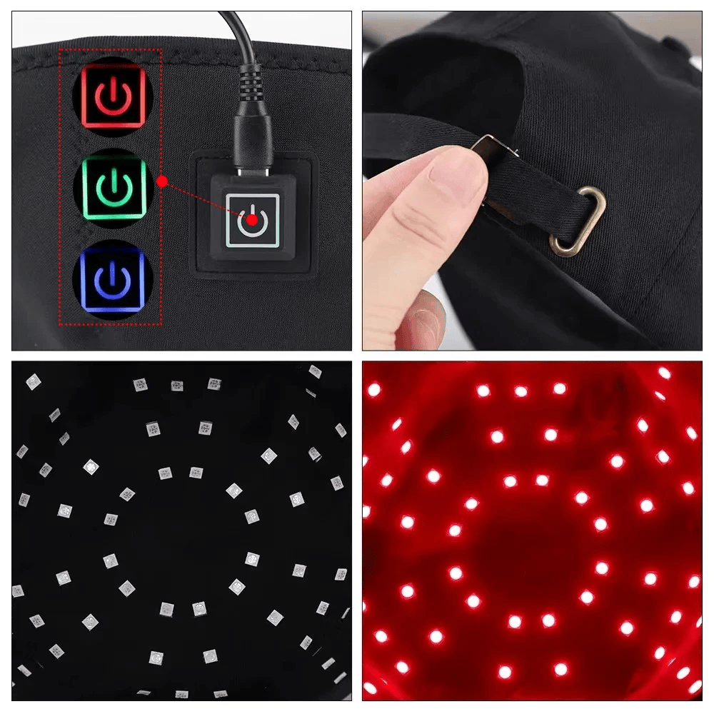 InzysJointRelief - Cold Laser Red Light Therapy Cap for Hair Growth - InzysJointRelief