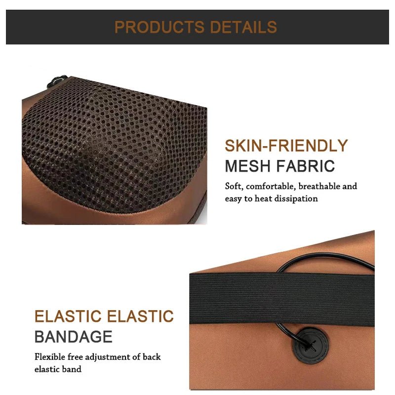 InzysJointRelief - Heated Neck & Lower Back Massage Pillow - InzysJointRelief