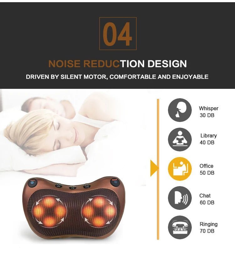 InzysJointRelief - Heated Neck & Lower Back Massage Pillow - InzysJointRelief
