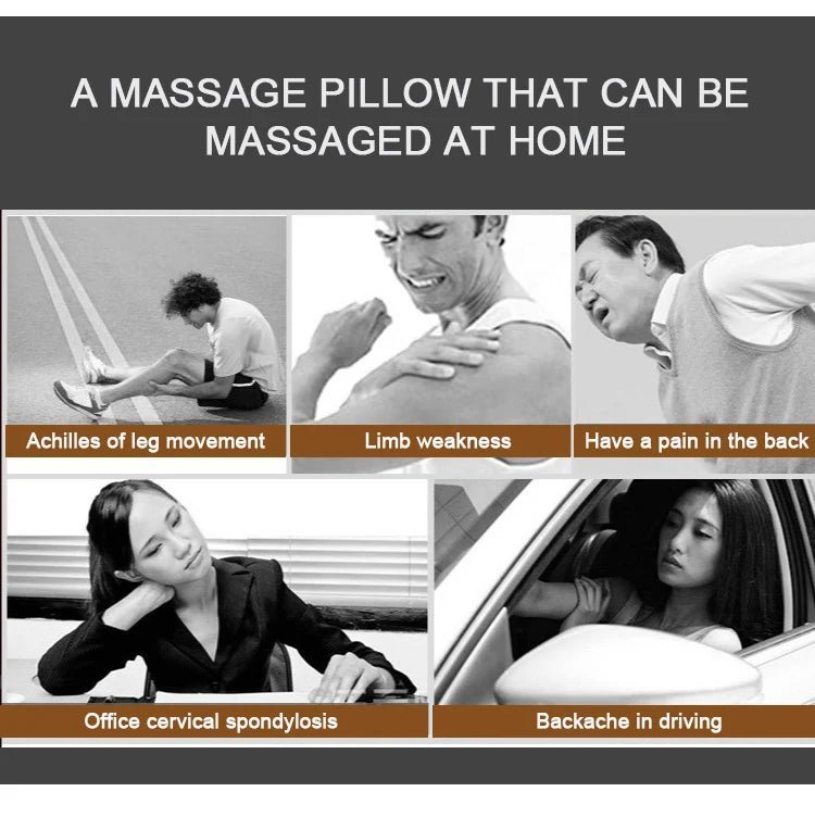 InzysJointRelief - Heated Neck & Lower Back Massage Pillow - InzysJointRelief