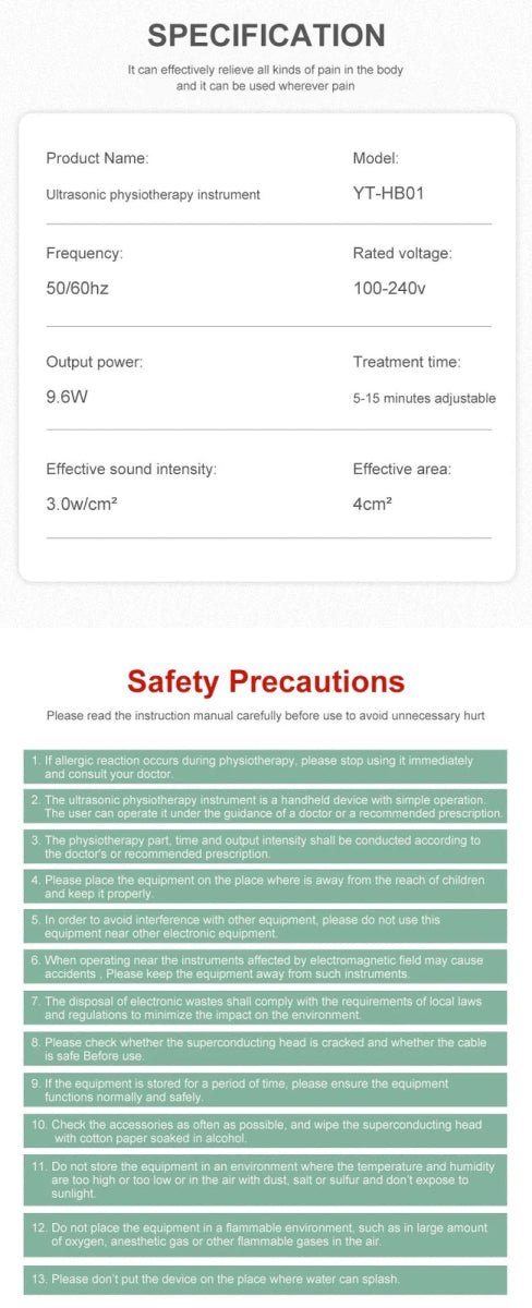 InzysJointRelief - Ultrasound Physiotherapy Device for Arthritis - InzysJointRelief