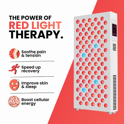 InzysJointRelief - 8 Wavelength Full Body Red Light Therapy Panel 500W
