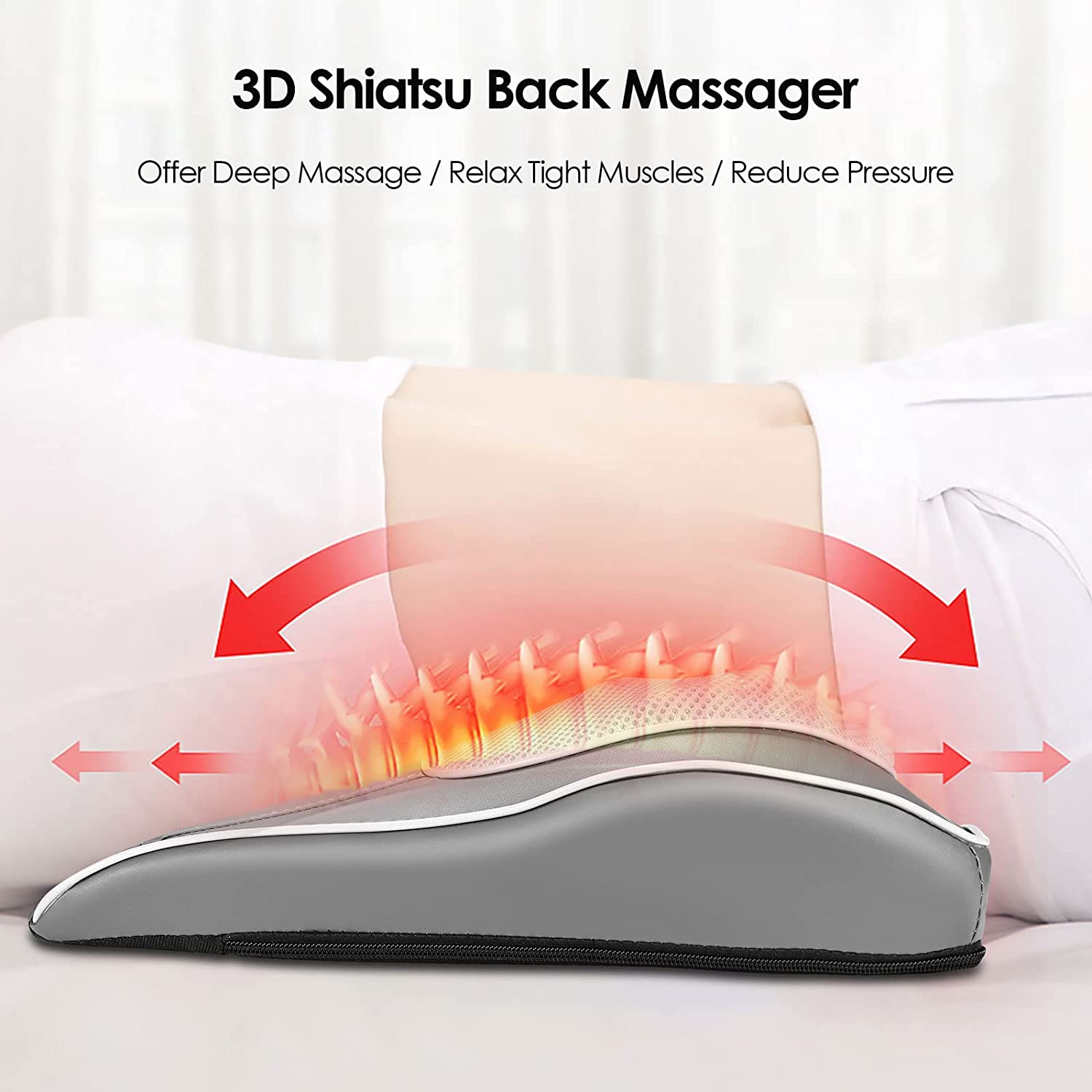 Shiatsu Back Massager Cushion with Heat Function