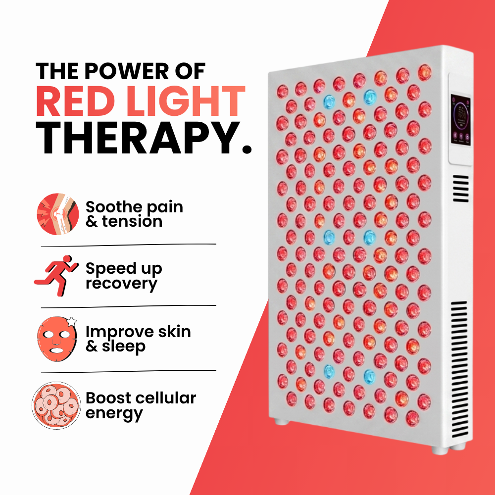 InzysJointRelief - 8 Wavelength Full Body Red Light Therapy Panel 750W
