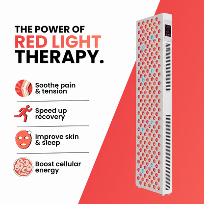 InzysJointRelief - 8 Wavelength Full Body Red Light Therapy Panel 1000W