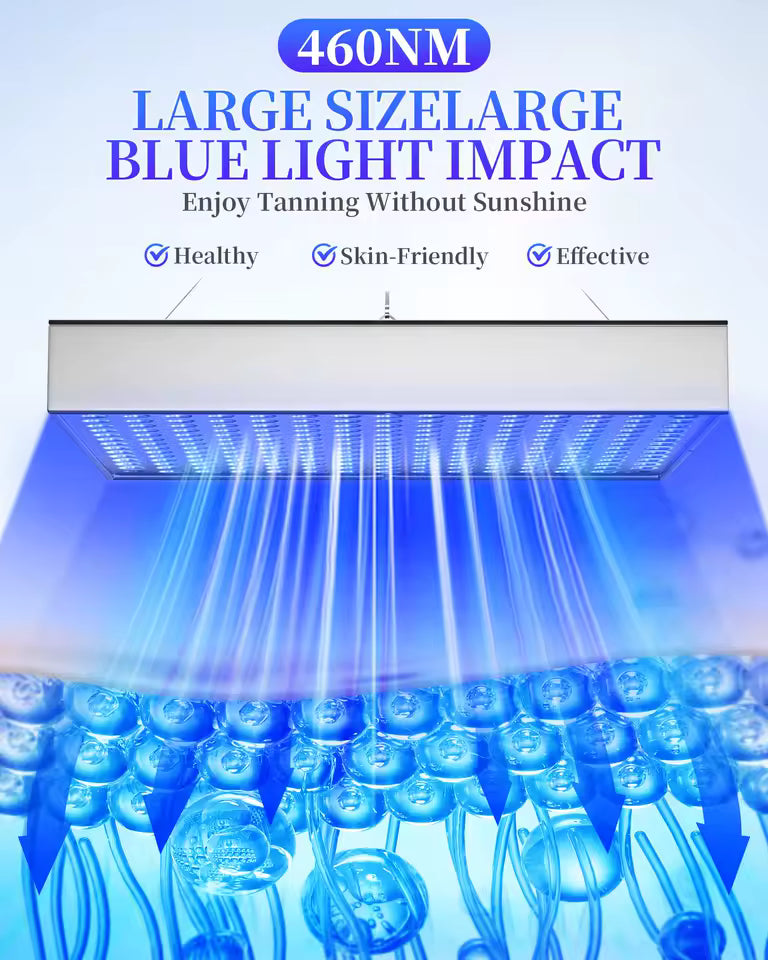 InzysJointRelief - 45W UV Tanning Panel – 225 LED Home Solarium Panel for Face & Body Bronze Glow