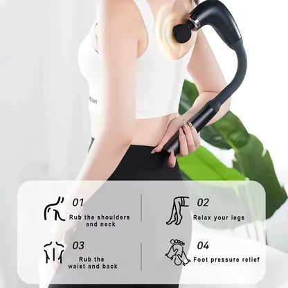 InzysJointRelief – Smart Handheld Massage Gun, Rechargeable Electric Massager with Deep Tissue Hammer for Back & Body Pain Relief