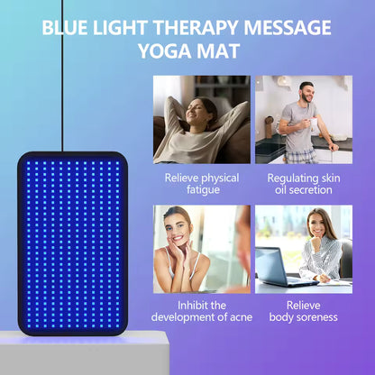 InzysJointRelief - Full Body Tanning Mat 100x60cm – 360 Blue Light LEDs 460–490nm UV-Free Solarium Lamp Pad