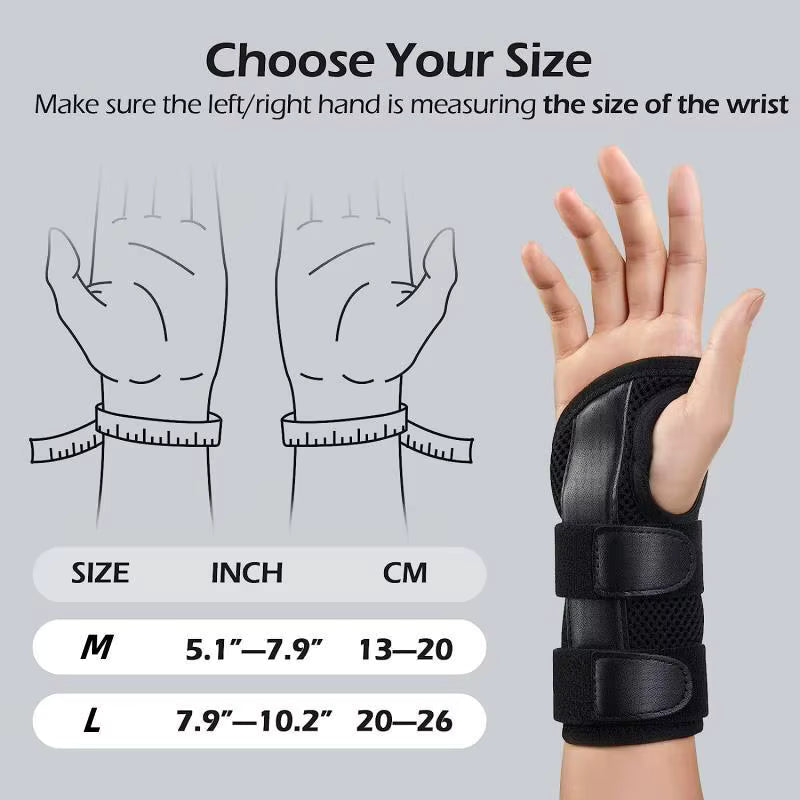 Wrist Brace Carpal Tunnel Arthritis Support Splint Compression Hand Support Tendonitis Sprain Relief
