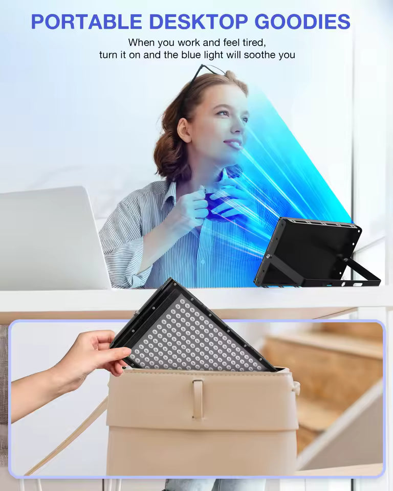 InzysJointRelief - 460nm Blue Light Therapy Lamp – Foldable Body Skin Care Panel