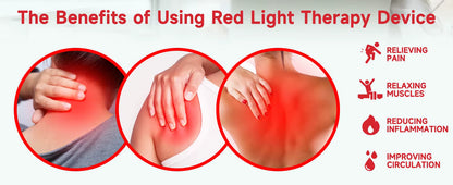 InzysJointRelief - Red Light Therapy Neck & Shoulder Wrap 660nm/850nm Infrared Heating Therapy