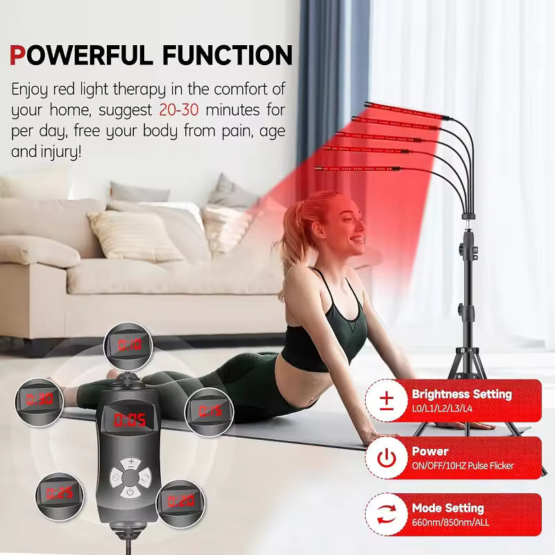 InzysJointRelief - Red Light Therapy Lamp – 660nm & 850nm Near Infrared LED for Joint Pain Relief, Muscle Recovery & Skin Rejuvenation