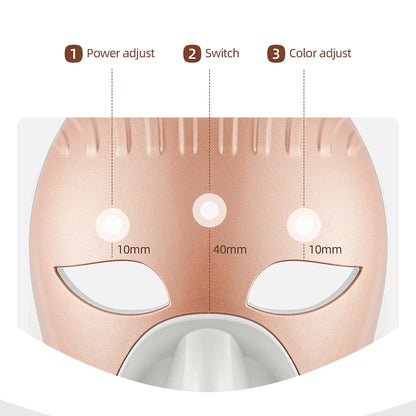 Wireless LED Facial Mask – 7 Color Photon Light Therapy Skin Care Machine