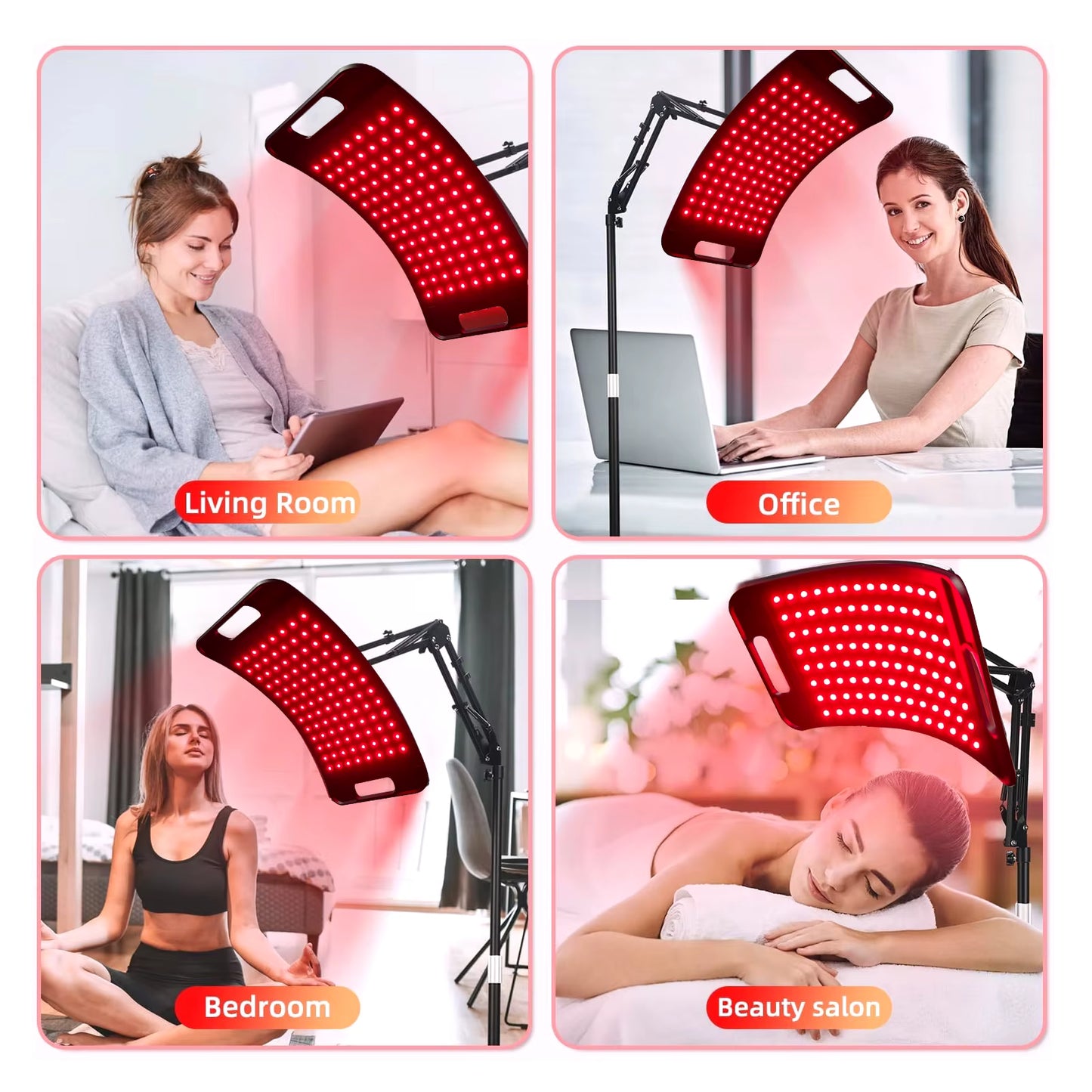InzysJointRelief - Red Light Therapy Panel with Stand – 660nm Red Light & 850nm Near Infrared