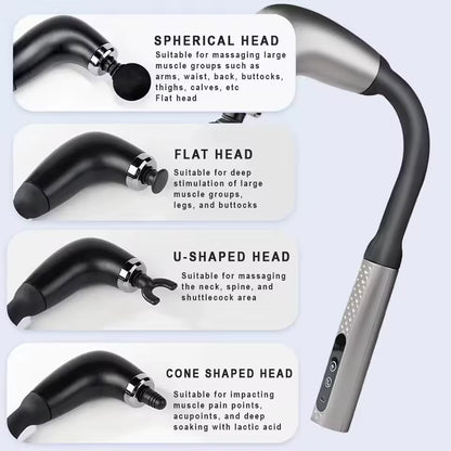 InzysJointRelief – Smart Handheld Massage Gun, Rechargeable Electric Massager with Deep Tissue Hammer for Back & Body Pain Relief