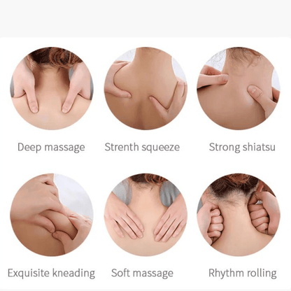 InzysJointRelief - Shiatsu Neck & Lower Back Massager Cushion With Vibration