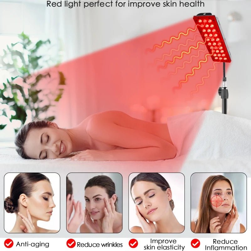 LED Red Light Therapy Lamp for Full Body & Face, Near Infrared Heat for Muscle & Joint Relief, Skin & Beauty Wellness Device