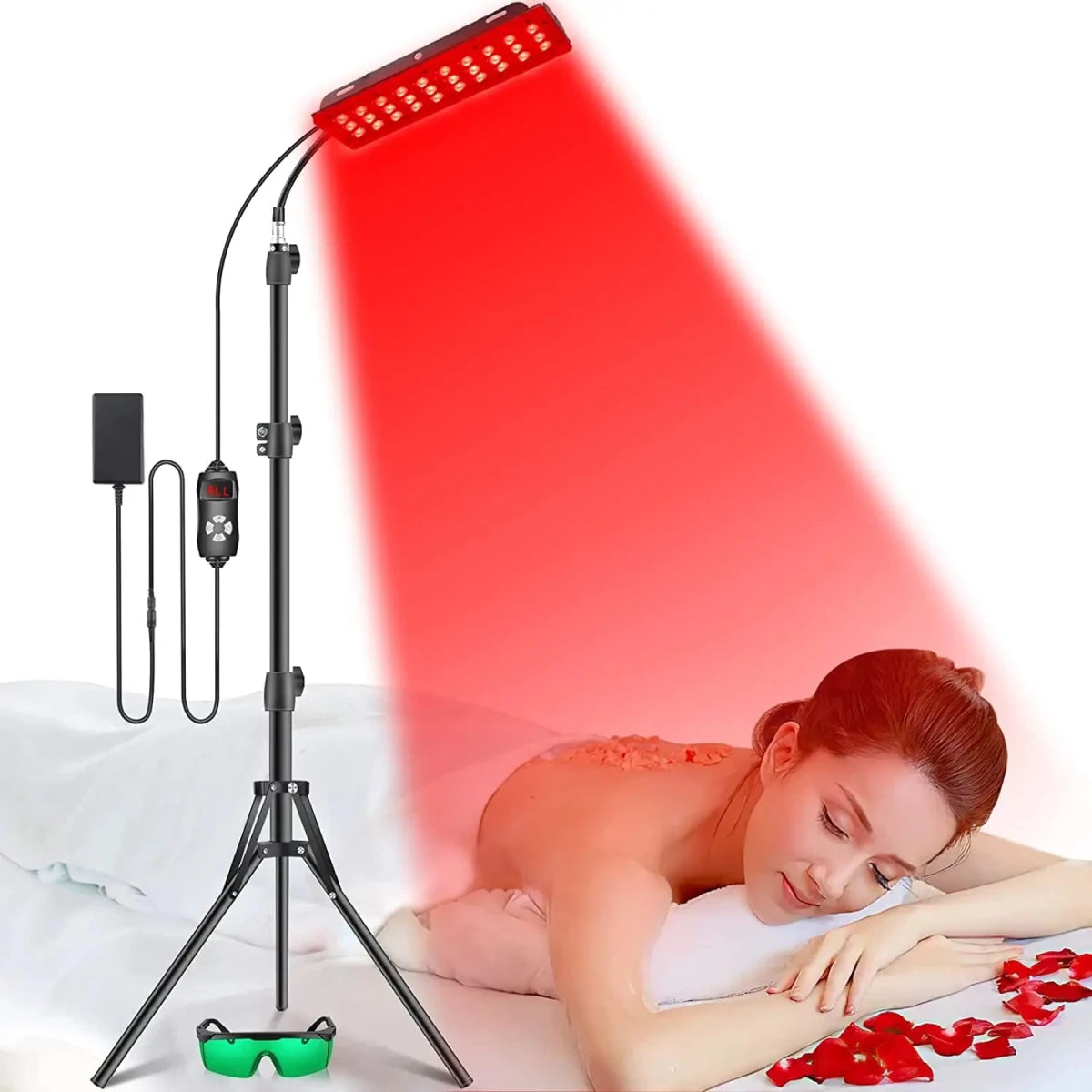 LED Red Light Therapy Lamp for Full Body & Face, Near Infrared Heat for Muscle & Joint Relief, Skin & Beauty Wellness Device