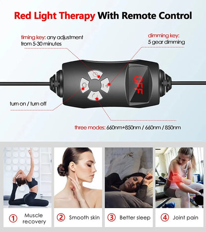 LED Red Light Therapy Lamp for Full Body & Face, Near Infrared Heat for Muscle & Joint Relief, Skin & Beauty Wellness Device