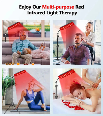LED Red Light Therapy Lamp for Full Body & Face, Near Infrared Heat for Muscle & Joint Relief, Skin & Beauty Wellness Device