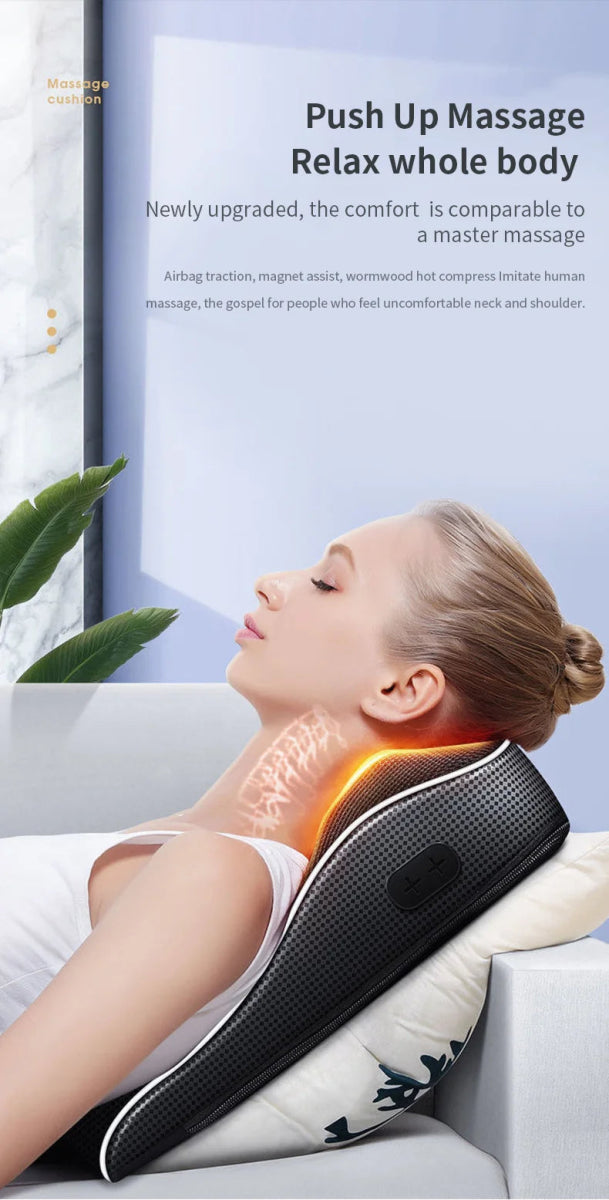 InzysJointRelief - Shiatsu Neck & Lower Back Massager Cushion With Vibration - InzysJointRelief