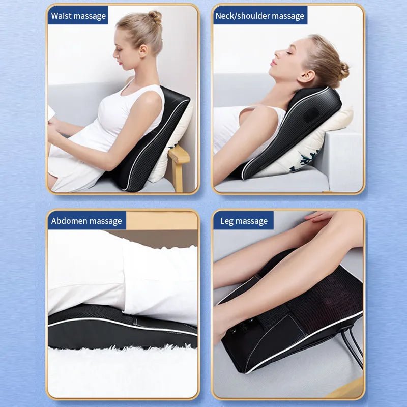 InzysJointRelief - Shiatsu Neck & Lower Back Massager Cushion With Vibration - InzysJointRelief