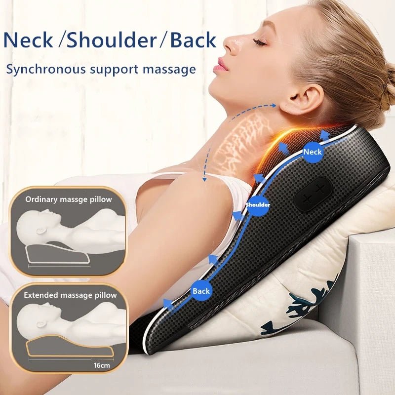 InzysJointRelief Shiatsu Neck Lower Back Massager Cushion With Vib