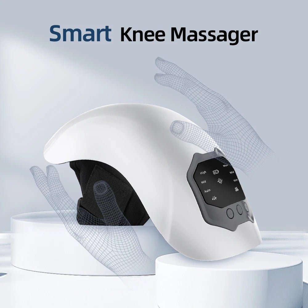 Smart Knee Massager with Infrared Heat & Vibration, Hot Compress for Knee, Elbow & Shoulder Pain Relief Therapy