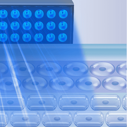 InzysJointRelief - Solarium Tanning Panel for Face & Body – 45W, 225 Blue Light Cold Laser LEDs - InzysJointRelief