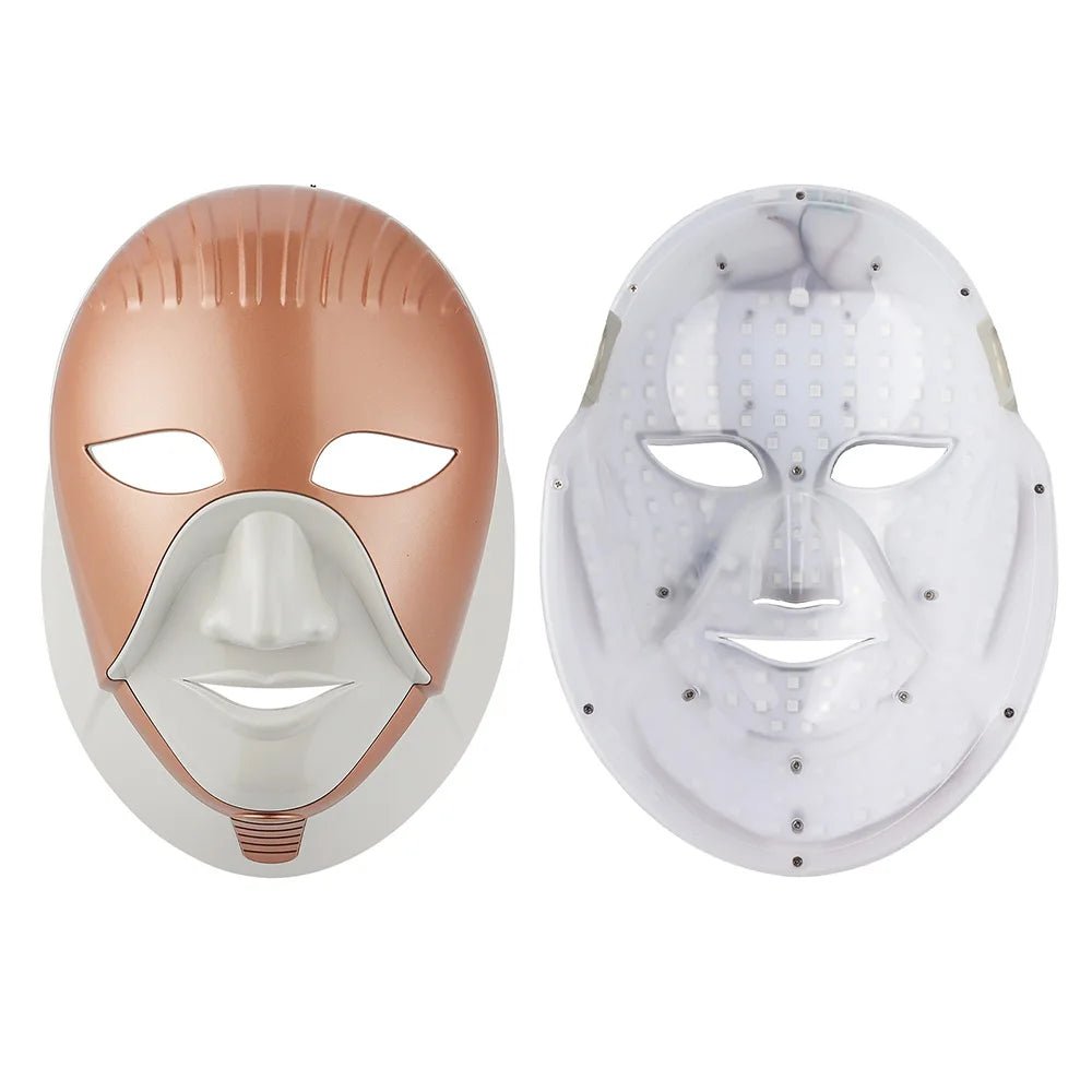 Wireless LED Facial Mask – 7 Color Photon Light Therapy Skin Care Machine - InzysJointRelief